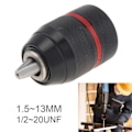 Pikkukuva 1 / 7: 1,5-13mm avaimeton metalli pora istukka adapteri itselukittuva pora terä pidin