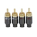 Miniatyrbillede 1 af 6: 4 stk. Luksus lodning RCA stik stik stik højttaler lyd output/Input adapter stik forgyldt belagt