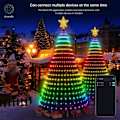 Miniatyrbild 7 av 7: Smart Christmas Tree Toppers Lights App DIY Picture LED RGB String Light Bluetooth Control LED Star String
