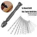 Miniatyrbillede 5 af 9: Håndbore boring hul aluminium legering mini mikro aluminium hånd bore med drejning chuck