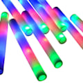 Miniatyrbillede 1 af 8: Skum Glow Sticks til Bryllup LED Light Up Foam Sticks Farverige Blinkende Sticks