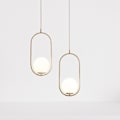Miniatyrbilde 1 av 8: Led tak lysekroner for spisestue rom lamper moderne luksus gull platting kjøkken
