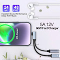 Pikkukuva 6 / 7: 2 in 1 OTG kyynärpää tyyppi USB C  3,5 mm liitäntä AUX ääni kuulokkeet