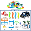 Miniatyrbilde 5 av 10: Jernbane Racing Bor Leke Set Educational DIY Bend Flexible Race Track Elektronisk Blits LED Lys Bil Leker