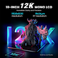 Miniatyrbillede 2 af 6: 12K Mono MSLA 3D Printer 10'' 12K LCD Resin 3D Printer