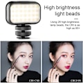 Miniatyrbild 7 av 7: Ultra Mini Rechargeable LED Video Light Justerbar Vlog Light