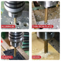 Miniatyrbilde 4 av 8: 6 stk trinn bor bits sag bor bits sett titan freser 4-12 4-20 4-32mm 3 6 8mm