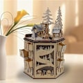 Miniatyrbillede 5 af 7: Roterende Musik Jul Lysende Legetøj LED Lys Træ Jule Advent Kalendere Ornament