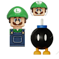 Miniatyrbild 4 av 4: Super Bros Games Luigi Yoshi Bowser Peach Mini Figures Anime Cartoon Bricks Building blocks