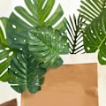 Miniatyrbilde 3 av 6: 21 stykker Tropical Palm blader Sommer Monstera Kunstig Silke Skildpadde blader For Hjem Fest Dekor