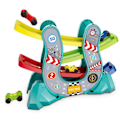 Miniatyrbillede 1 af 7: Svæveflyvning biler rampe racer biler racer bane bil 4 niveauer zig zag rampe bil racing legetøj køretøjer