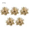 Miniatyrbilde 8 av 10: Jul blomster jule tre pynt hjem glitter kunstig falsk blomst jule pynt