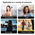 Miniatyrbillede 4 af 7: Selfie stick stativ med fyld lys bærbar trådløs bluetooth teleskopisk