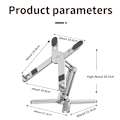 Miniatyrbillede 7 af 7: Bedste kvalitet Foldbar Bærbar Stativ 360°Rotation Notebook Bord Aluminium Legering Holder Bærbar Bog Tablet Bracket med varme afledning