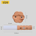Miniatyrbillede 5 af 8: Træ LED Nat Lys Trådløs Type-c USB LED Væg Lampe Køkken Skab Lys Skab Lys