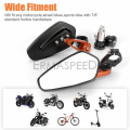 Miniatyrbilde 7 av 7: Motorsykkel Rearview Speil Universal Klart Glass Scooter Bar End Styre Speil Rear View Speil