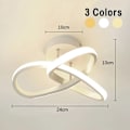 Miniatyrbilde 7 av 7: Husholdnings LED Lysekrone Tre Farger Lampe Moderne Stil Tak Lampe Soverom Lys