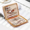Miniatyrbillede 4 af 7: Manicure Set 12 I 1 Fuld Function Kit Professionelt Rustfrit Stål Pedicure Sæt Med Læder Bærbart Etuiet