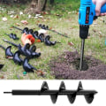 Miniatyrbilde 2 av 7: Hage Skrue Drill Bit Verktøy Stål Planter Auger Drill Auger Stolpe Hull Graver Blomst Planting Hull Graver Drill