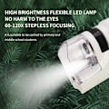 Miniatyrbild 5 av 7: Mini Pocket Microscope Kit 60 To120x Portable Laboratory Microscope Med LED Light