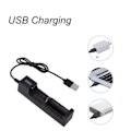 Miniatyrbillede 3 af 10: Universal 1 Slot Batteri USB Oplader Adapter LED Smart Opladning til Genopladelige Batterier Li-ion 18650 26650 14500 Oplader