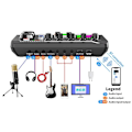 Miniatyrbild 6 av 6: Professionell Bluetooth-kompatibel Studio Inspelning För telefon PC Ljud Mixing Konsoll Förstärkare Live Musik Mixer