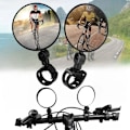 Miniatyrbilde 2 av 6: Universal Sykkel Rearview Speil Justerbar Roter Vid Angle Sykkel Styre Bak View Speil