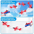 Miniatyrbild 4 av 10: One-Click Ejection Foam Flygplan Leksak Stor Kasta Plan Flygande Leksaksmodell för barn