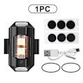 Miniatyrbillede 1 af 5: Universal Led Aircraft Strobe Lights Motorcykel Anti-kollisions Advarsel Lys med USB Opladning