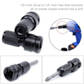 Miniatyrbild 6 av 6: 1PC Drill Chuck Omvandlare Socket Adapter Hex Skaft 1/2" Drive To 1/4" Hex Shank