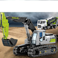 Miniatyrbillede 2 af 7: By Enginering Bygning Bygning Klodser Gravemaskine Bulldozer Kran Dumper Lastbil Klods Legetøj