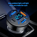 Miniatyrbillede 3 af 6: Hurtig opladning cigaret lighter adapter 4 port USB A USB C hurtig opladning telefon oplader