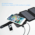 Miniatyrbild 5 av 8: Fällbar Utomhus Solar Panel Laddare Bärbar 5V 2.1A USB Utgång Enheter Camp Vandring Ryggsäck