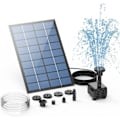 Pikkukuva 8 / 9: 2,5W aurinko suihkulähde pumppu, 6 suuttimella ja 4ft vesi putki,Solar voimalla pumppu lintu kylpyyn,Pond,Garden