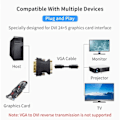 Miniatyrbillede 7 af 8: HD 1080P DVI til VGA Adapter Kabel Konvertering DVI Han til VGA hun til computer vært grafik kort til projektor HDTV monitor