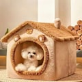 Miniatyrbillede 1 af 6: Blød kat seng dyb søvn hus hund kat vinter hus