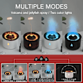 Miniatyrbillede 4 af 8: 360ml Vulcanic Flame Aroma Olie Diffuser Jellyfish Smoke Ring Luft Fugter Ultralyd Forstøvning Sprayer