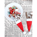 Miniatyrbild 6 av 6: Tomte hatt kopp flaskor överdrag 10 bitar jul tomte hattar silver hållare hållare till jul