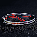 Miniatyrbilde 8 av 8: Luksus Arm Fargerike Kvinner Regnbue Bangles Platina Plettering Hunn Fine Smykker