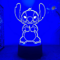 Miniatyrbilde 2 av 10: Tegneserie  Stitch Figurine 3D LED Lys Barn LED Natt Lys USB LED Bord Lampe