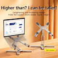 Miniatyrbillede 5 af 7: Bedste kvalitet Foldbar Bærbar Stativ 360°Rotation Notebook Bord Aluminium Legering Holder Bærbar Bog Tablet Bracket med varme afledning
