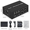 Miniatyrbillede 7 af 7: 4 Port HDMI KVM Switch 4 in 1 out 4K 60Hz HDMI USB Switch Selector