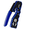 Miniatyrbild 1 av 8: Crimp Verktyg Pass Through Crimper Cutter for Cat6a Cat6 Cat5 Cat5e 8P8C Modular Connector Ethernet Crimp Verktyg