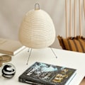 Miniatyrbild 6 av 9: Japansk Ris Papper Lantern Led Bord Lampa Vardagsrum Sovrum