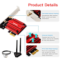 Miniatyrbillede 7 af 7: WiFi adapter WiFi Tri Band Bluetooth Spil Rød Trådløst Netværk kort
