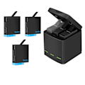 Miniatyrbillede 1 af 10: 1220mAh 3Pack Batteri 3 Slots LED Lys Batteri Oplader Opbevaring Boks Type C Kabel