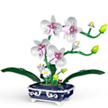 Miniatyrbilde 1 av 5: Mini Orchid Potte Planter Bygning Klosser Venner Simulering Blomst Orkide Klosser Hus Dekorasjon Leker For Barn