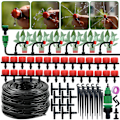Miniatyrbild 1 av 7: 20 Meter och 24 Trädgård Dropp Bevattning Automatisk Vattning System Kit 1/4'' Munstycken för Bonsai kruka Växt Gräsmat Blomma Grönsak Växthus