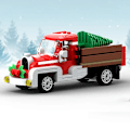 Miniatyrbillede 2 af 3: Jul Vinter Landsby Caféby Bygning Ferie Sommerhus Gader Cape Rensdyr Julemanden Klokke