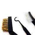 Miniatyrbillede 3 af 11: Dobbeltende Stål Wire børste & Nylon Pick Set
